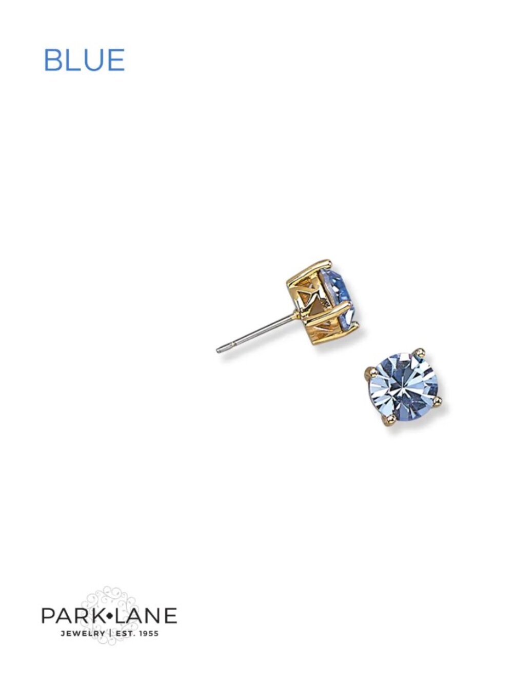 Park Lane Impression Blue Round  Stud Earrings